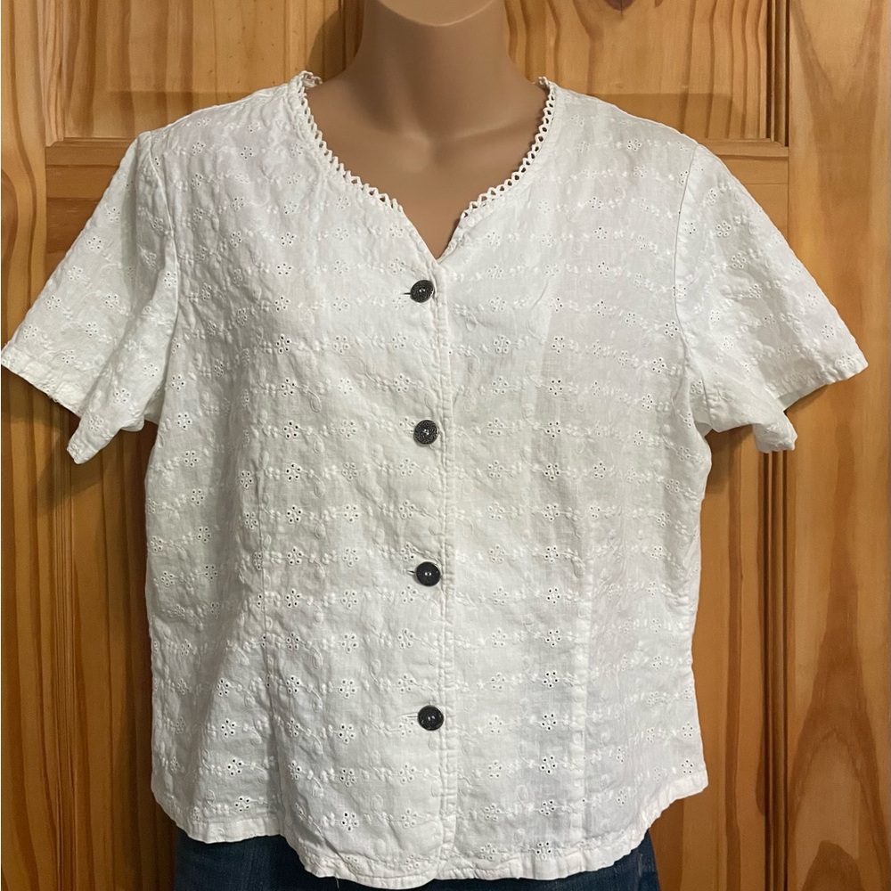 Chico's White Button Down Shirt